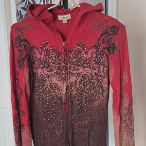 One World Women’s Hooded Full Zip Top size S/XS